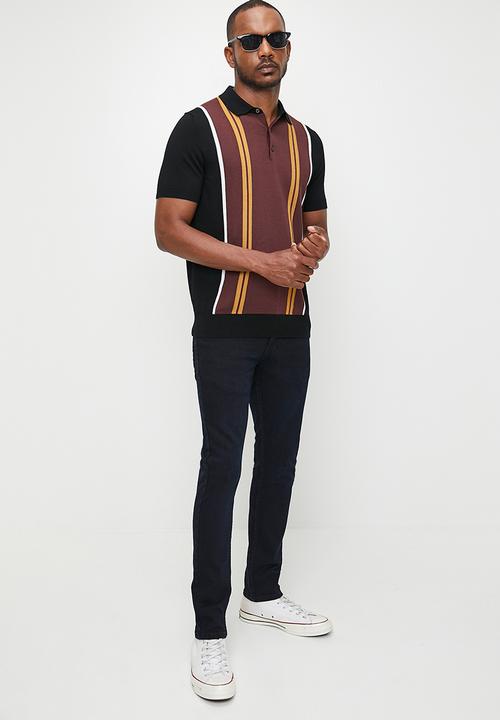 Ben Sherman - Vertical Stripe Polo - Black