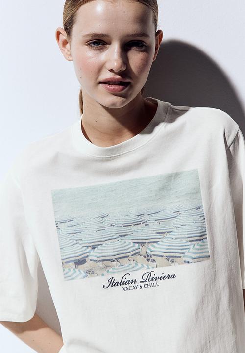 H&M - Oversized T-shirt - white