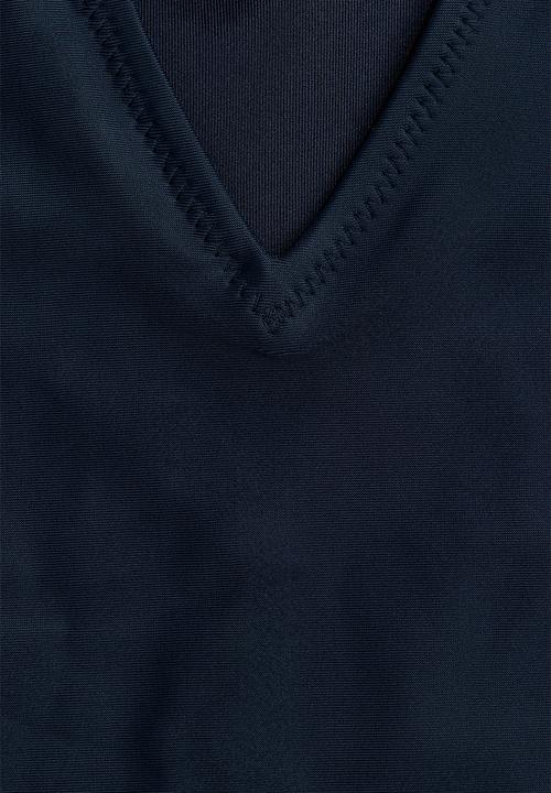 H&M - V-neck swimsuit - navy blue