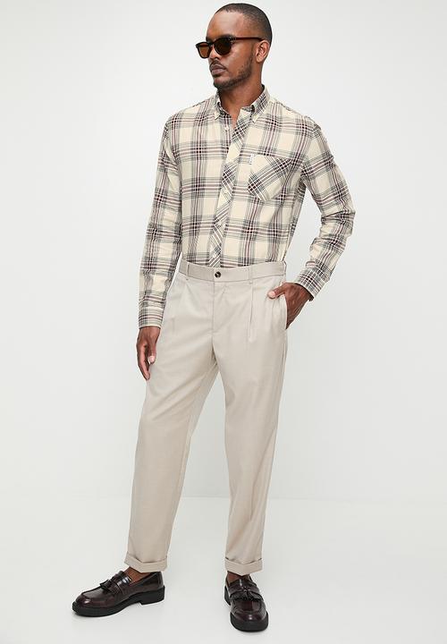Ben Sherman - Grid Check L/S - Fog