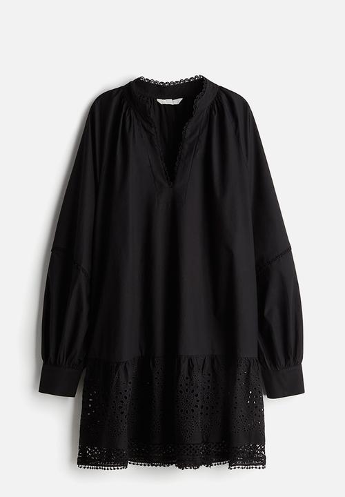 H&M - Broderie anglaise dress - black