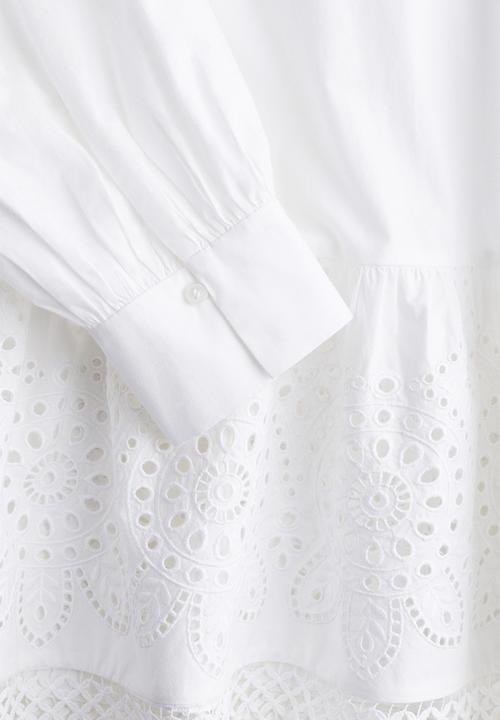 H&M - Broderie anglaise dress - white