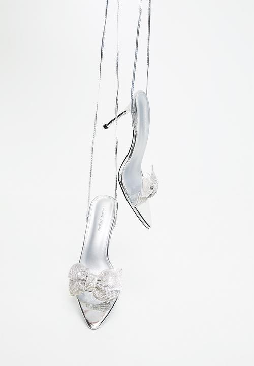 Public Desire - Fame strappy heel - silver