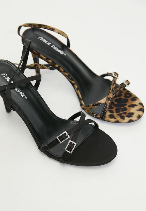 Public Desire - Jenna WF strappy heel - black