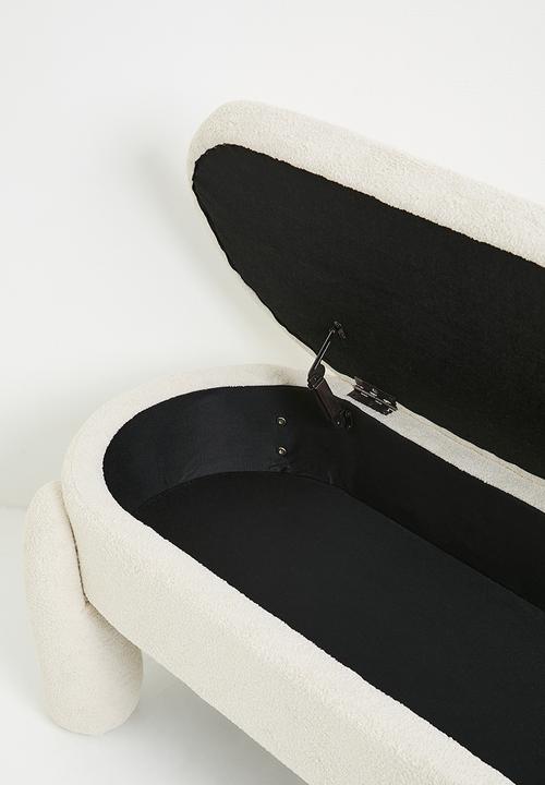 Sixth Floor - Persephone storage bench-platinum