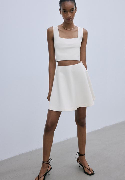 H&M - A-line skirt - cream