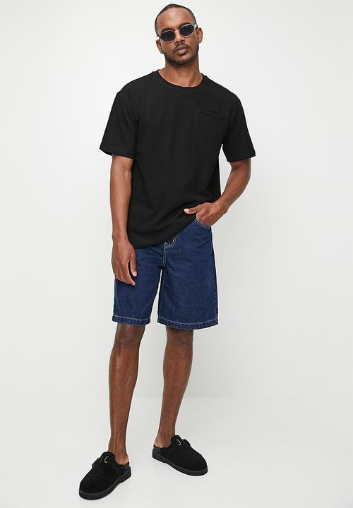 Jonathan D - NATHAN Textured Crew Neck Tee - Black