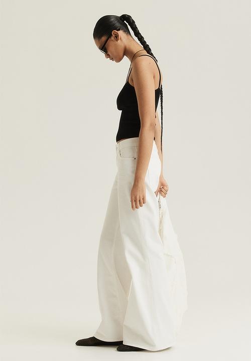 H&M - Rib-knit strappy top - black