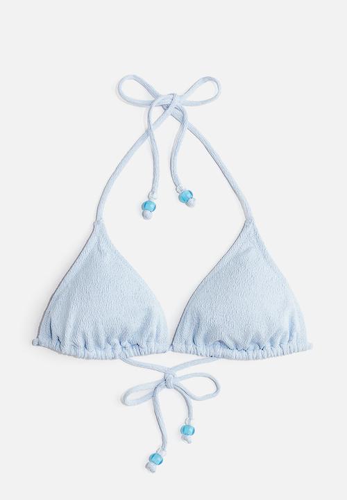 H&M - Padded triangle bikini top - light blue