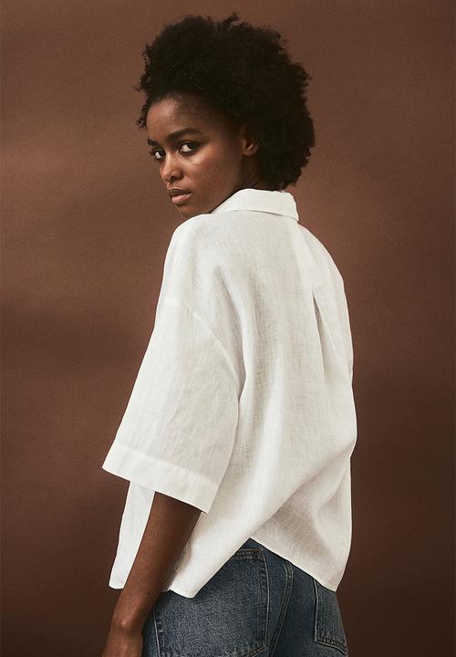 H&M - Linen shirt - white