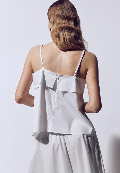 H&M - A-line strappy top - white