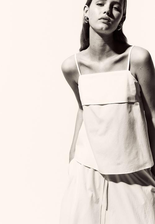 H&M - A-line strappy top - white