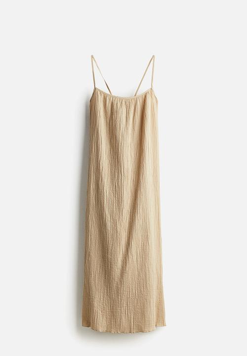 H&M - Tie-detail throw-on dress - beige