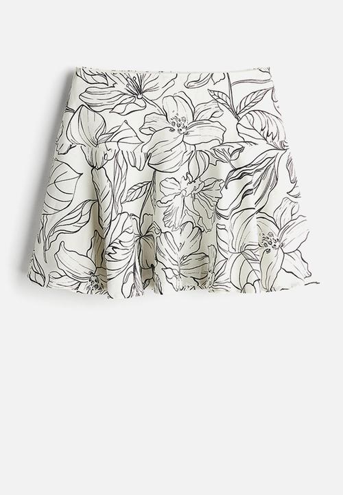 H&M - Flared mini skirt - white
