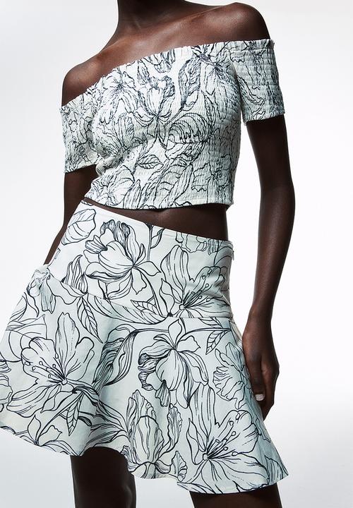 H&M - Flared mini skirt - white