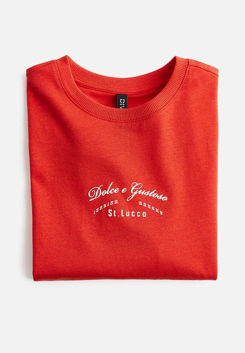 H&M - Printed T-shirt - orange dolce