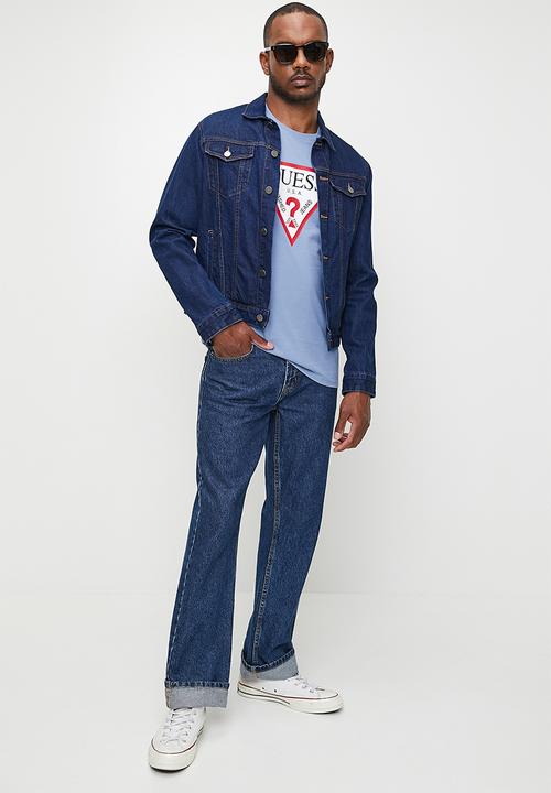GUESS - Cn shots original logo tee - partly cloudy
