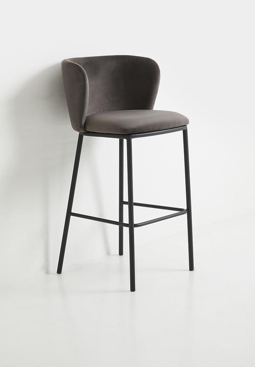 Sixth Floor - Mandy bar chair - grey velvet