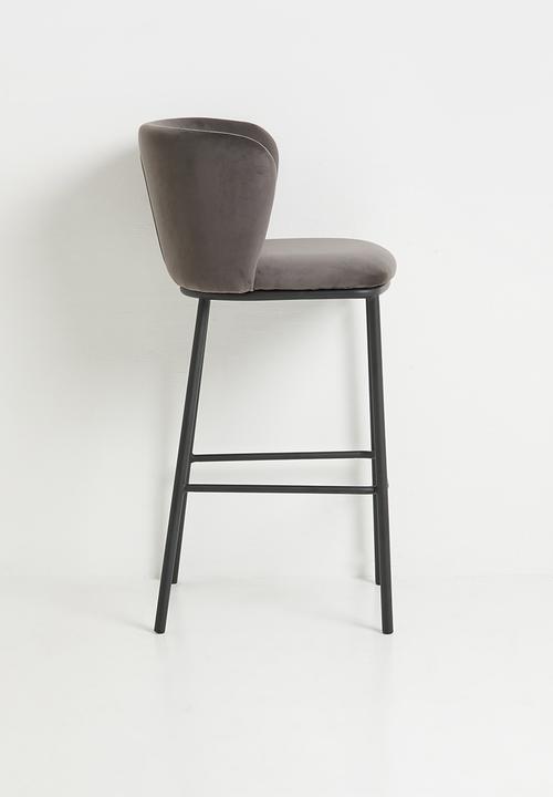 Sixth Floor - Mandy bar chair - grey velvet