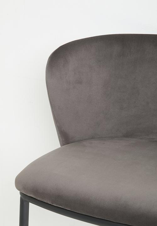 Sixth Floor - Mandy bar chair - grey velvet