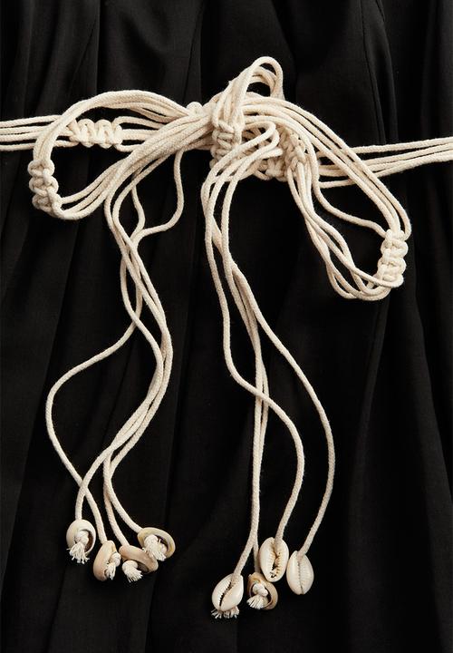H&M - Macramé-belt dress - black