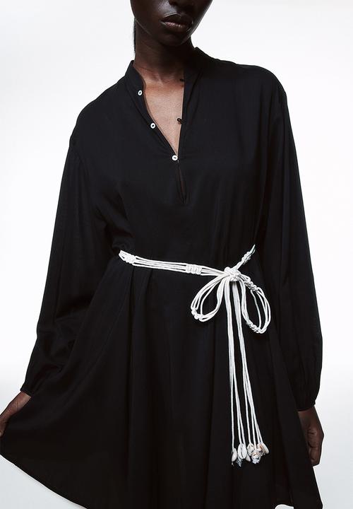 H&M - Macramé-belt dress - black
