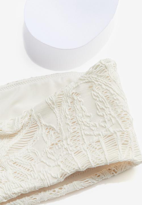 H&M - Padded bandeau bikini top - white