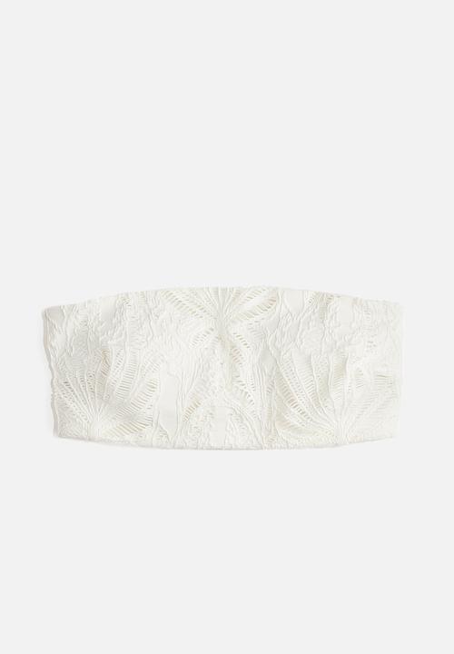 H&M - Padded bandeau bikini top - white