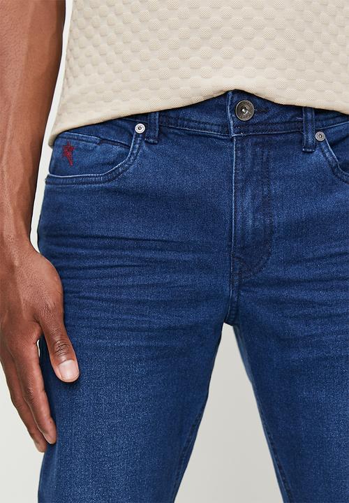 SOVIET - Dalton 9 Slim Leg Denim - Mid Indigo