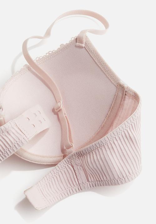 H&M - Cotton demi push-up bra - powder pink