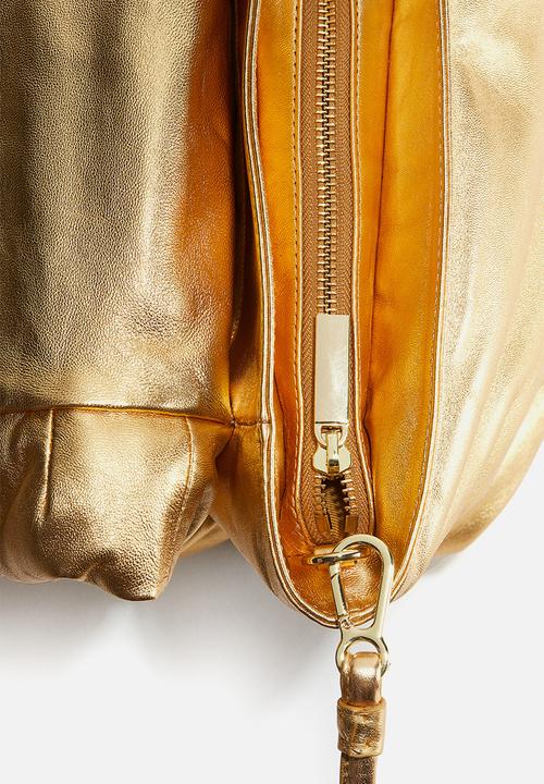 H&M Studio: Shimmering padded leather bag - gold - 1249596001