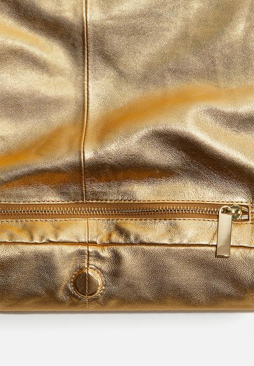 H&M - H&M Studio: Shimmering padded leather bag - gold