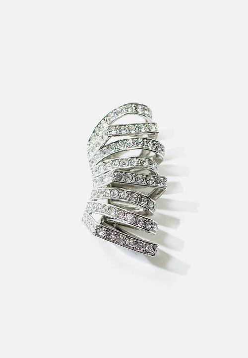H&M - H&M Studio: Rhinestone-embellished ear cuff - silver