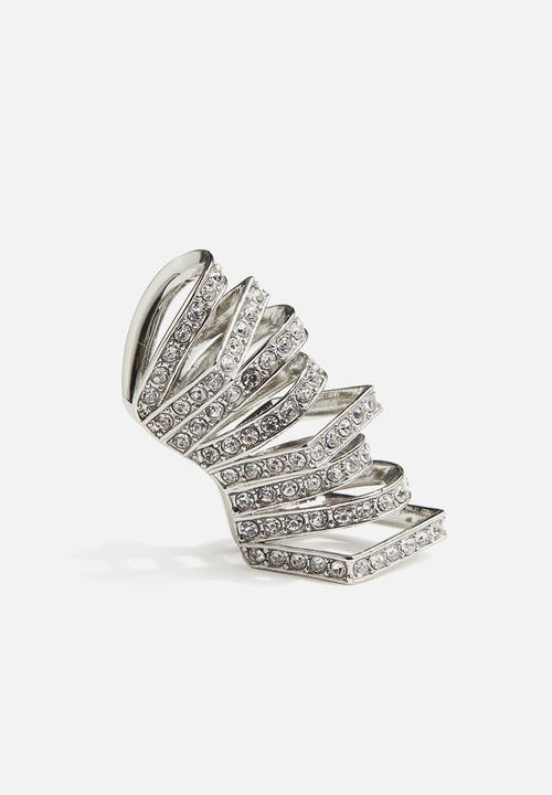 H&M - H&M Studio: Rhinestone-embellished ear cuff - silver