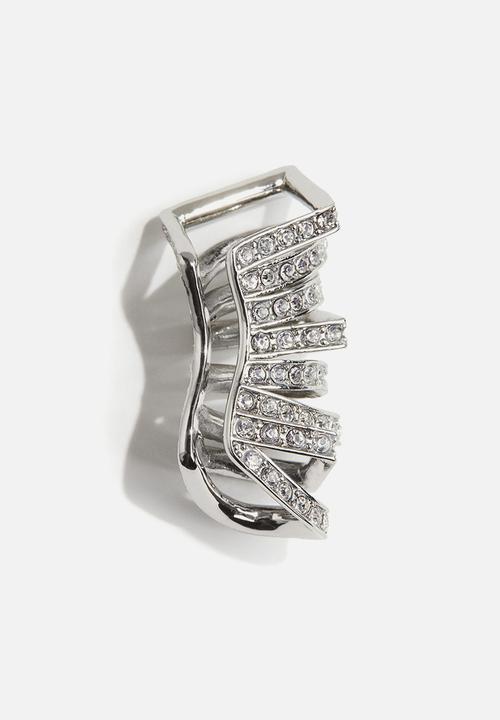 H&M - H&M Studio: Rhinestone-embellished ear cuff - silver