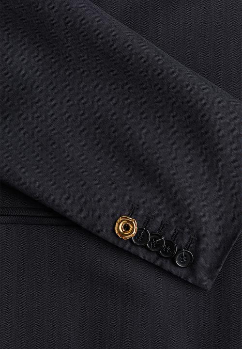 H&M - H&M Studio: Wool-blend statement-button blazer - black