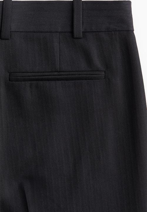 H&M - H&M Studio: Wool-blend tailored trousers - black