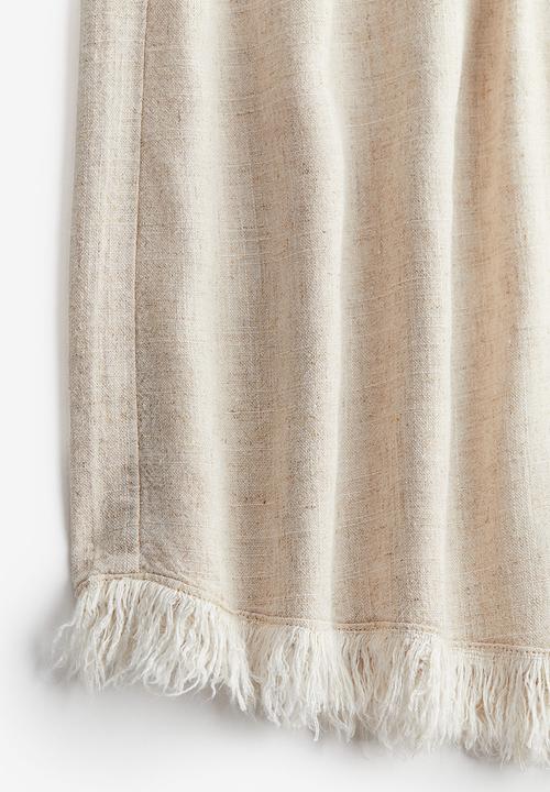 H&M - Linen-blend pull-on shorts - light beige