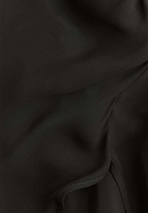 H&M - H&M Studio: Draped-panel sleeveless dress - black