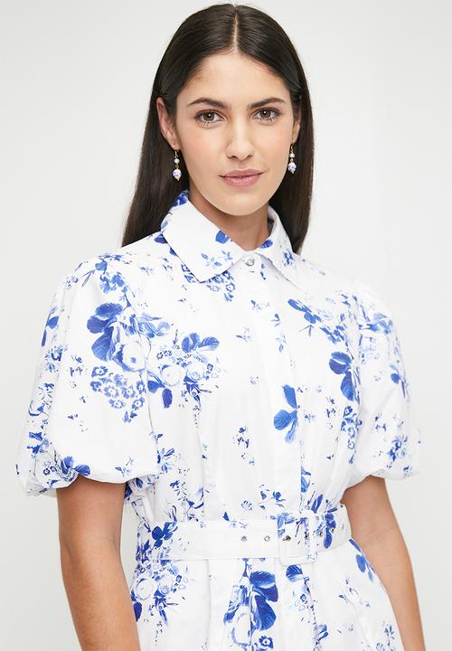 Pringle of Scotland - Pringle jade printed shift - blue