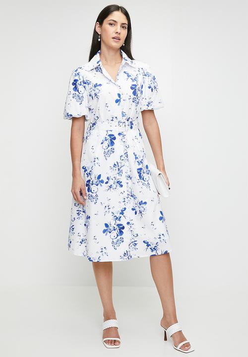 Pringle of Scotland - Pringle jade printed shift - blue