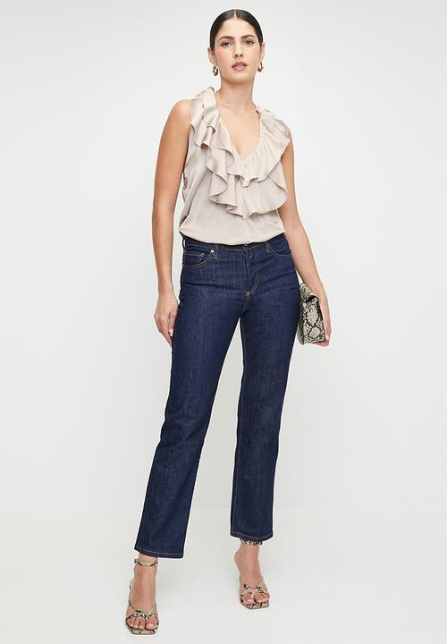 edit - Ruffle chiffon blouse - simply taupe