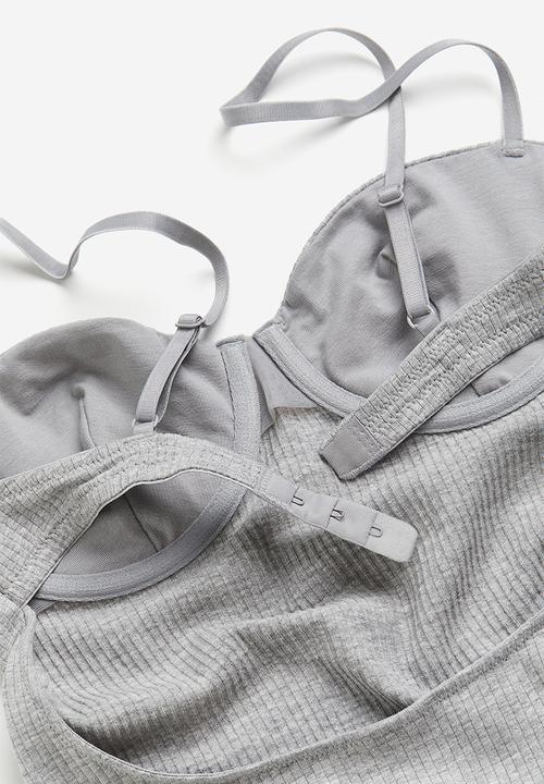 H&M - Non-padded cotton body - grey