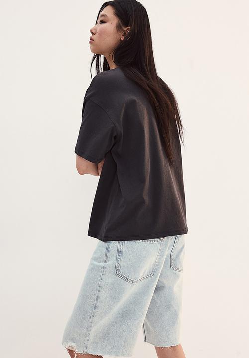 H&M - Oversized printed T-shirt - grey,multi
