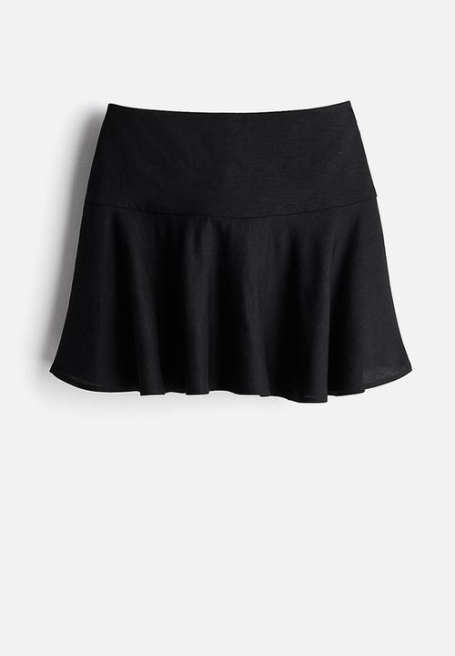 H&M - Flared mini skirt - black