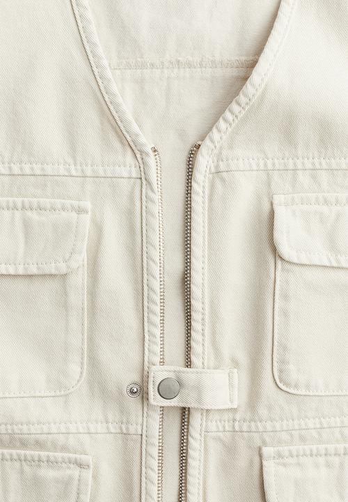 H&M - Twill cargo gilet - white