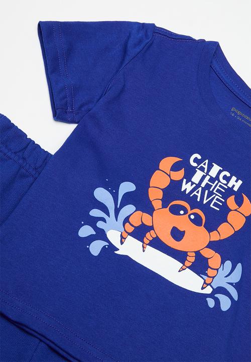 Pop Candy - Tee & short set - royal blue