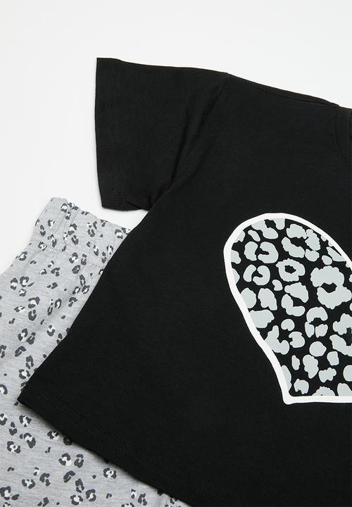 Pop Candy - Pj set - grey & black