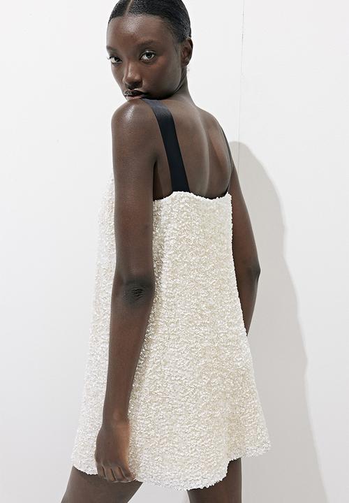 H&M - Sequined mini dress - cream