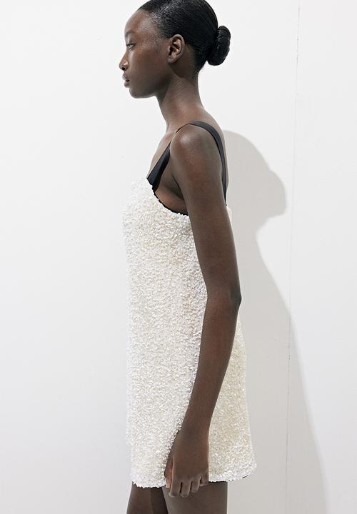 H&M - Sequined mini dress - cream
